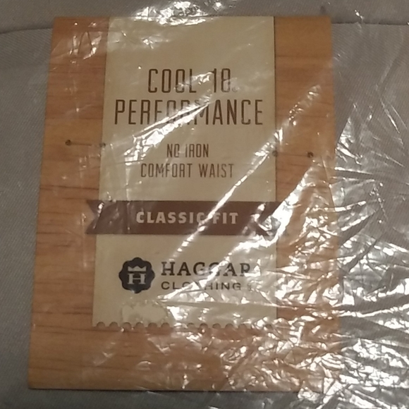 Haggar Cool 18 Classic Fit Plain Front Pants NWT - Picture 4 of 5